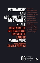 Book cover: title 'Patriarchy and accumulation on a world scale: Women in the international division of labour'